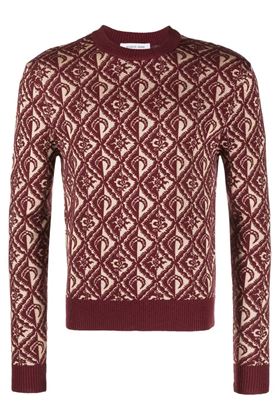 Maglione in misto lana jacquard Moon Diamant Marine Serre | MST006CKNI0034BG20